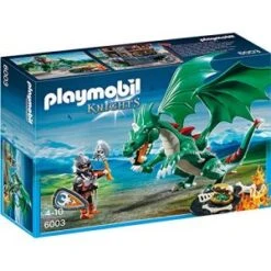Playmobil 6003 Knights - Chevalier Avec Grand Dragon Vert