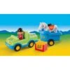 Playmobil 6958 - 1.2.3. Voiture Avec Remorque à Cheval -Playmobil Soldes Boutique 1525373 0