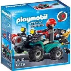 Playmobil 6879 City Action - Quad Avec Treuil Et Bandit