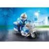 Playmobil 6923 - Moto De Policier Avec Gyrophare -Playmobil Soldes Boutique 1632030 0