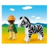 Playmobil 9257 - 1.2.3 : Soigneur Avec Zèbre