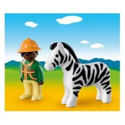 Playmobil 9257 - 1.2.3 : Soigneur Avec Zèbre