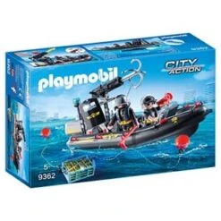 Playmobil 9362 - SWAT : équipe Bateau Gonflable