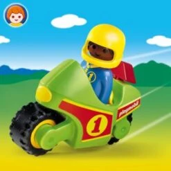 Playmobil 6719 - 1.2.3 : Pilote + Moto De Course