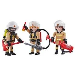 Playmobil 6584 - 3 Pompiers Equipe A - Emballage Plastique, Pas De Boîte