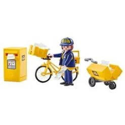 Playmobil 9806 - Postière, Vélo & Accessoires De Poste - Emballage Plastique, Pas De Boîte