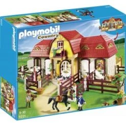 Playmobil 5221 Country - Haras Avec Chevaux Et Enclos