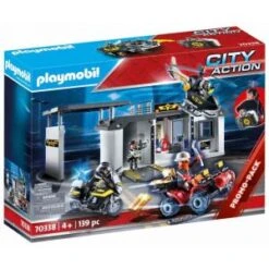 Playmobil Quartier Général Transportable Des Policiers D'élite - City Action - 70338