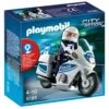 Playmobil 5185 - Motard De Police Avec Lumière Clignotante