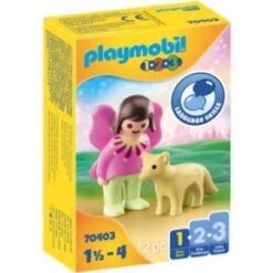 Playmobil 1 2 3 Figurine Fée Avec Renard 70403