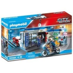 Playmobil Poste De Police Et Cambrioleur City Action 70568