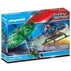 Playmobil Hélicoptère De Police Et Parachutiste City Action 70569