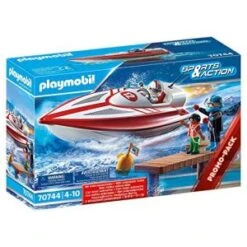 Playmobil Sports & Action 70744 Bateau Flottant à Moteur Sous-Marin à Partir De 4 Ans