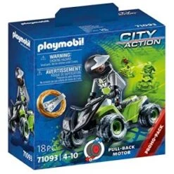 Playmobil Pilote De Course Et Quad City Action - 71093