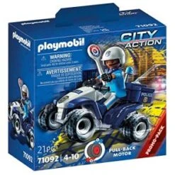 Playmobil 71092 Policier Et Quad - City Action- Les Policiers- Moteur à Retro-friction à Collectionner