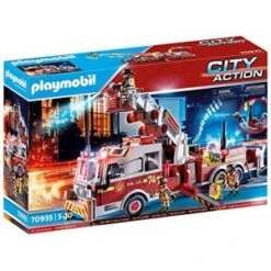 Playmobil 70935 Camion De Pompiers Avec échelle - City Action- Les Pompiers- Secours Américain Effets Lumineux