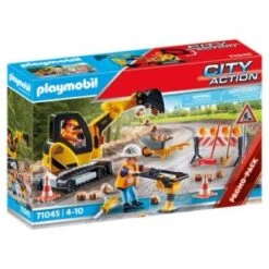 Playmobil 71045 - City Action La Construction - Ouvriers De Voirie - Pack Ouvrier